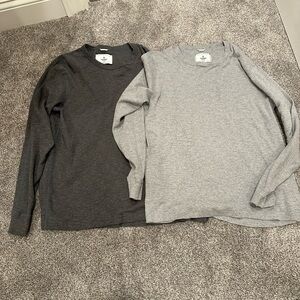 2 Reigning Champ medium Gray Long Sleeve Men's Shirts